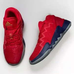 ADIDAS D.O.N. MARVEL ISSUE 2 SPIDER-MAN YOUTH SIZE 3 Scarlet Navy Gold Sneakers