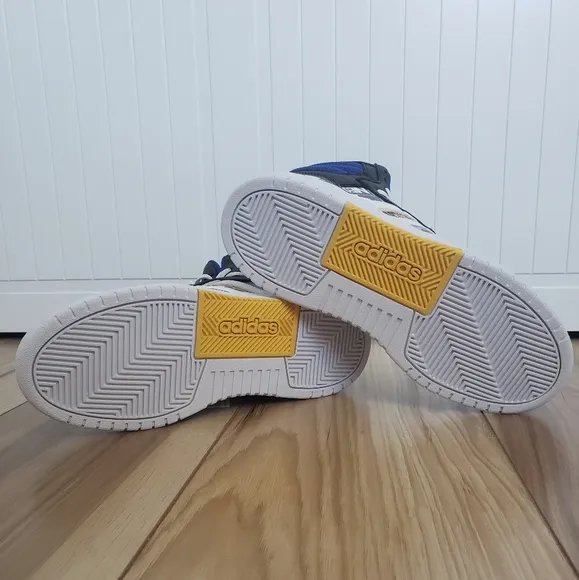 Adidas Entrap Mid Golden State Warriors Blue Yellow Basketball Shoes size Men 8