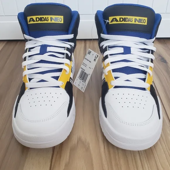 Adidas Entrap Mid Golden State Warriors Blue Yellow Basketball Shoes size Men 8