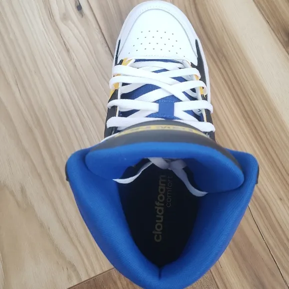 Adidas Entrap Mid Golden State Warriors Blue Yellow Basketball Shoes size Men 8