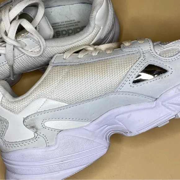 Adidas Falcon 'Chalk White' Chunky Sneaker Shoes Size 6