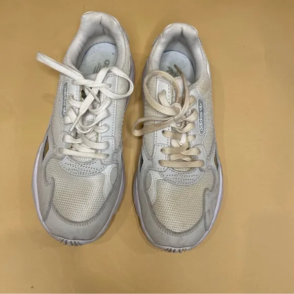 Adidas Falcon 'Chalk White' Chunky Sneaker Shoes Size 6