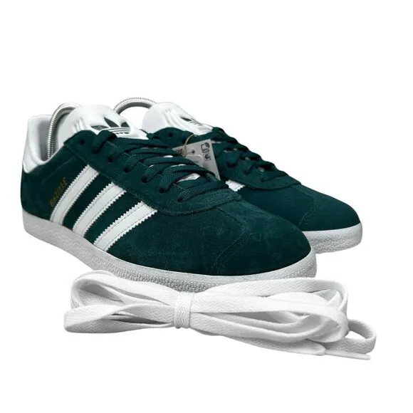 Adidas Gazelle Mystery Green White Gold Shoes JH5383 Men's Sizes 9.5 - 13