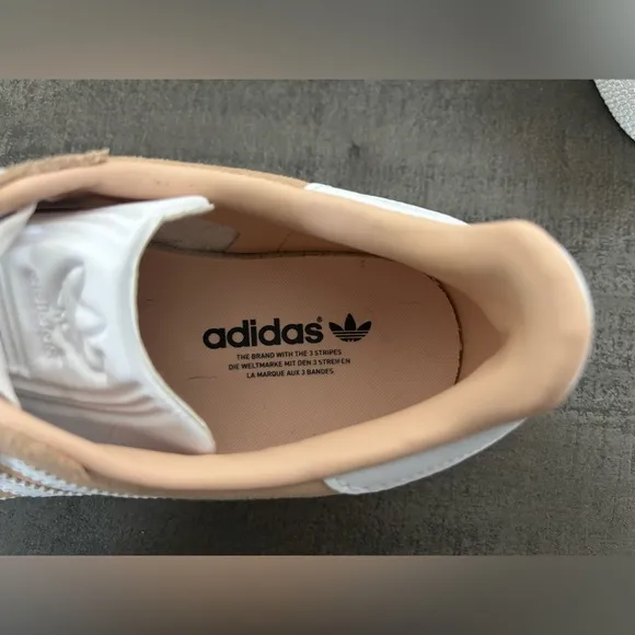 ADIDAS GAZELLE SHOES, HALO BLUSH, WMS SZ 6.5, EXCELLENT - LIKE NEW CONDITION