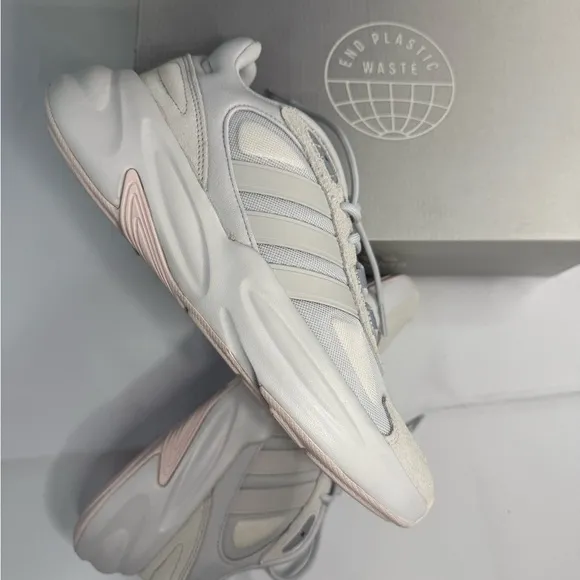 adidas Gray and Pink Athletic Shoes with Cushioned Midsole