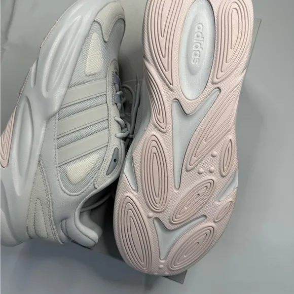 adidas Gray and Pink Athletic Shoes with Cushioned Midsole