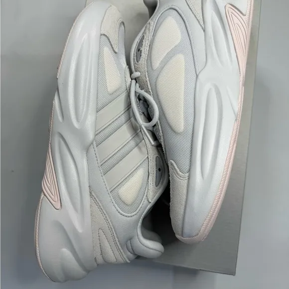 adidas Gray and Pink Athletic Shoes with Cushioned Midsole
