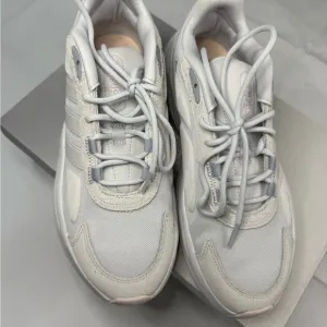 adidas Gray and Pink Athletic Shoes with Cushioned Midsole