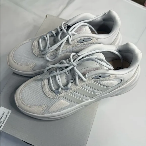 adidas Gray and Pink Athletic Shoes with Cushioned Midsole