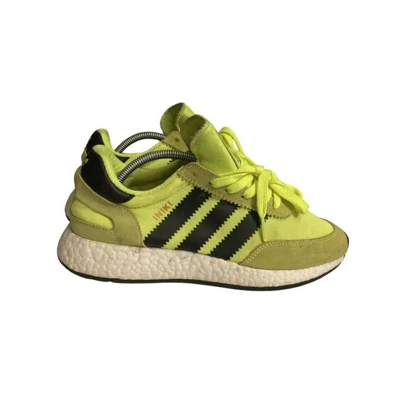 Adidas Iniki Runner Boost Size 7 Yellow Black Athletic Footwear sneakers Shoes
