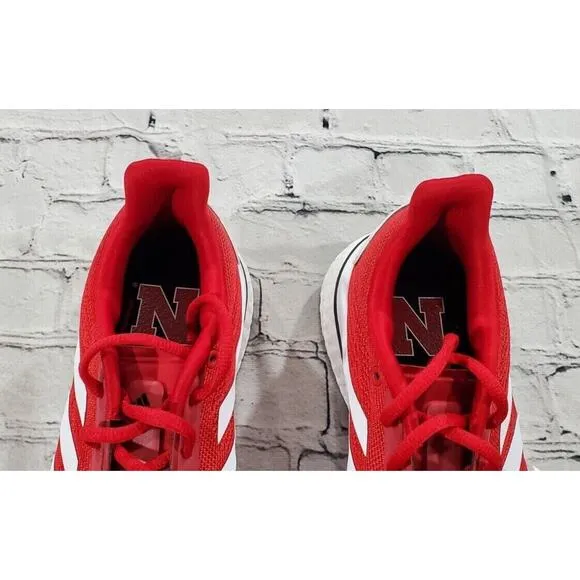adidas MENS 9.5 Scarlet White Nebraska Huskers Supernova Running Shoes H01296