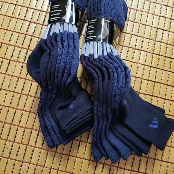 Adidas men's performance socks navy blue 8 pairs total