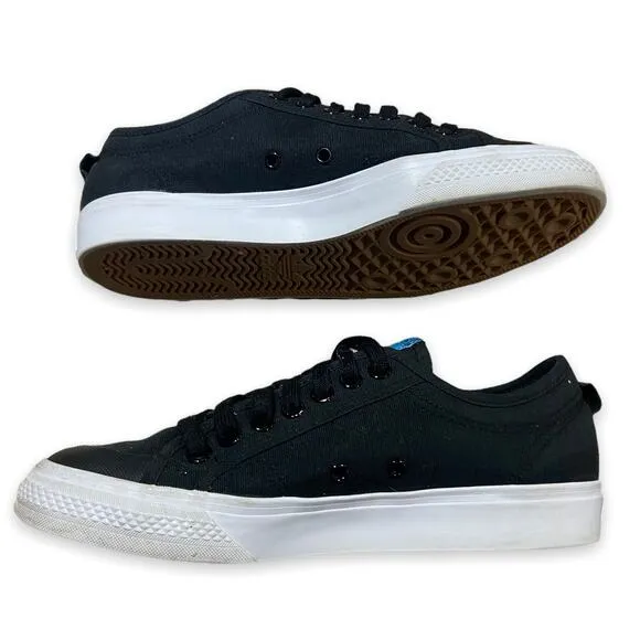 adidas Mens Shoes Size 8 FW4540 Core Black Cloud White Signal Cyan Nizza Trefoil