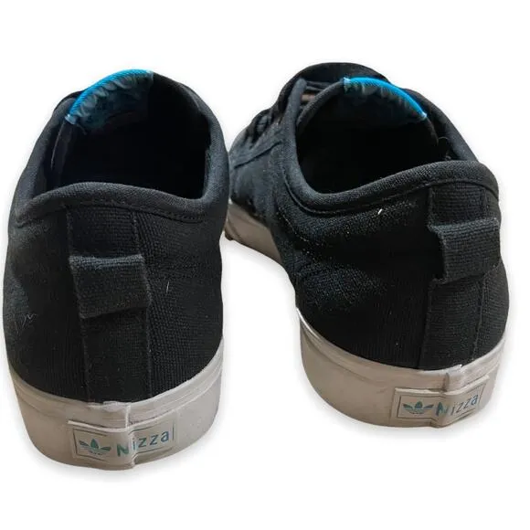 adidas Mens Shoes Size 8 FW4540 Core Black Cloud White Signal Cyan Nizza Trefoil