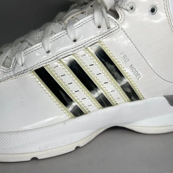 Adidas Men's Size 10 White Pro Model Basketball Shoes