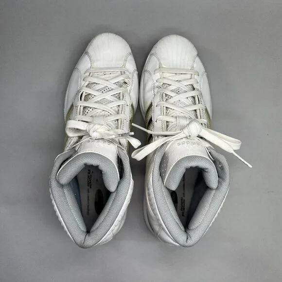 Adidas Men's Size 10 White Pro Model Basketball Shoes
