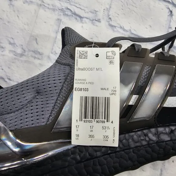 adidas MENS SIZE 18 Ultraboost 1.0 DNA Running Shoes Grey Four EG8103 Sneakers