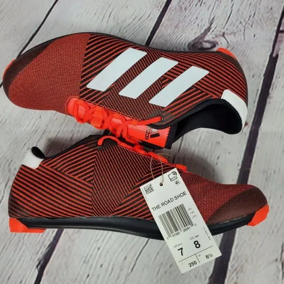 Adidas Men's Size 7 Solar Red The Road Shoe Cycling Shoes