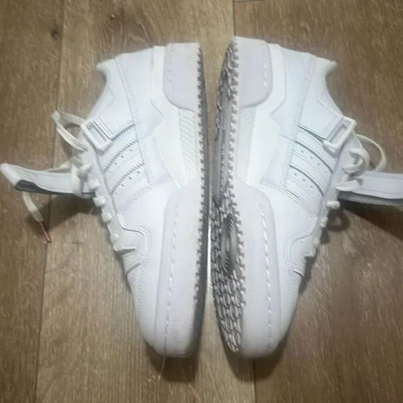 Adidas Mens White Forum Low Lace Up Velcro Athletic Sneaker Shoes Size 10