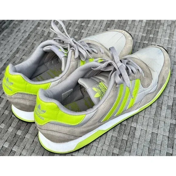 Adidas Mens ZXZNYL Running Shoes Gray Green‎ Size 13