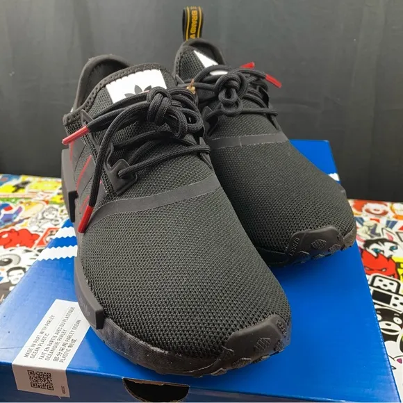 Adidas NMD R1 Red Line Size 5y / 6.5 Women's