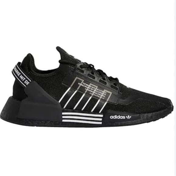 Adidas NMD R1 V2 SHOES Mens Athletic Shoes Sneakers Black White Size 8 1/2