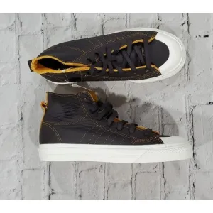 Adidas Originals Nizza Hi RF Brown Leather Sneakers FV0686 MENS 6.5 WOMENS 7.5