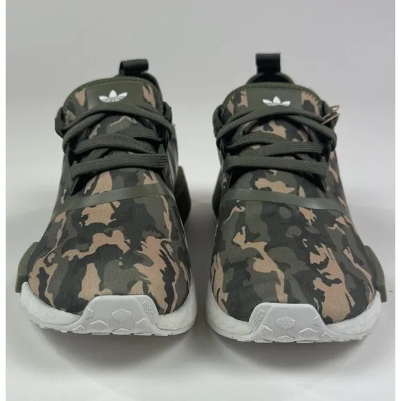 Adidas Originals NMD R1 Kids Unisex GS Olive Strata Camo Shoes Boost HQ1652