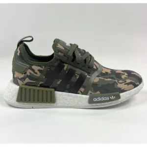 Adidas Originals NMD R1 Kids Unisex GS Olive Strata Camo Shoes Boost HQ1652