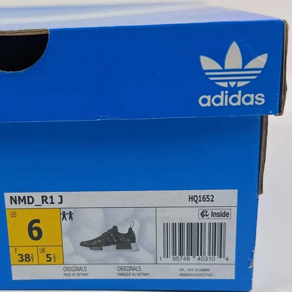 Adidas Originals NMD R1 Kids Unisex GS Olive Strata Camo Shoes Boost HQ1652
