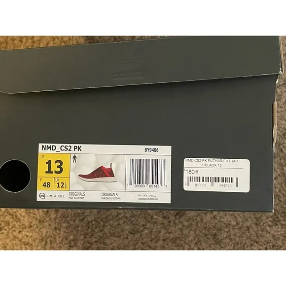 Adidas Originals Red Black White PK Primeknit Boost BY9406 Sz 13 NWT retail$180