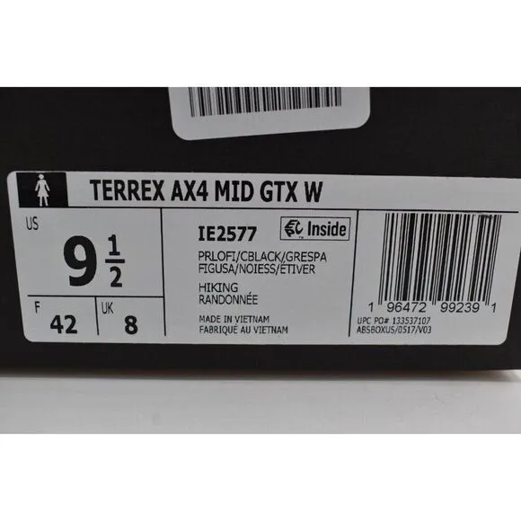 Adidas Outdoor Womens Size 9.5 Terrex Ax4 GTX Gore-Tex Mid Hiking Shoes Boots