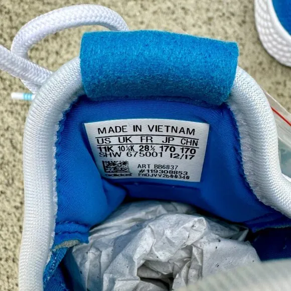 ADIDAS Pharrell Williams HU Tennis Sneakers Kids 11 Blue PW Unisex Running Shoes
