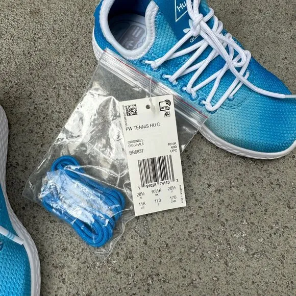 ADIDAS Pharrell Williams HU Tennis Sneakers Kids 11 Blue PW Unisex Running Shoes