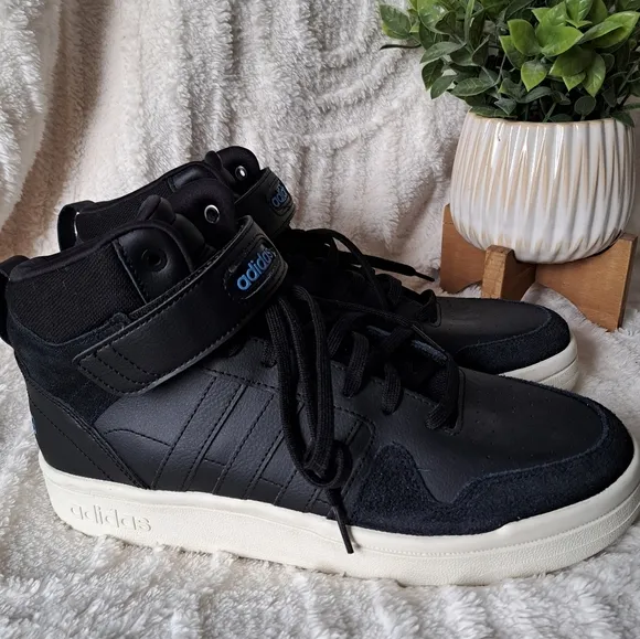Adidas Postmove Mid Men's Basketball Shoes Sneakers Black/Blue GY7163 Size 10.5