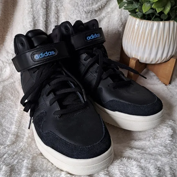 Adidas Postmove Mid Men's Basketball Shoes Sneakers Black/Blue GY7163 Size 10.5