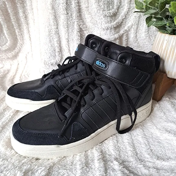 Adidas Postmove Mid Men's Basketball Shoes Sneakers Black/Blue GY7163 Size 10.5