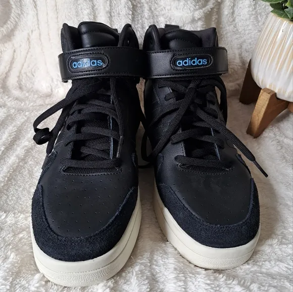 Adidas Postmove Mid Men's Basketball Shoes Sneakers Black/Blue GY7163 Size 10.5