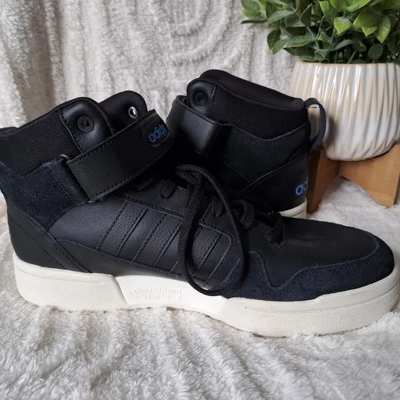 Adidas Postmove Mid Men's Basketball Shoes Sneakers Black/Blue GY7163 Size 10.5