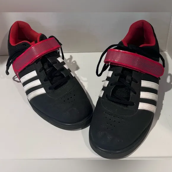 Adidas Powerlift‎ 2.0 Black, Red, White Weightlifting Trainer Shoes Men's Size 9