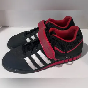 Adidas Powerlift‎ 2.0 Black, Red, White Weightlifting Trainer Shoes Men's Size 9