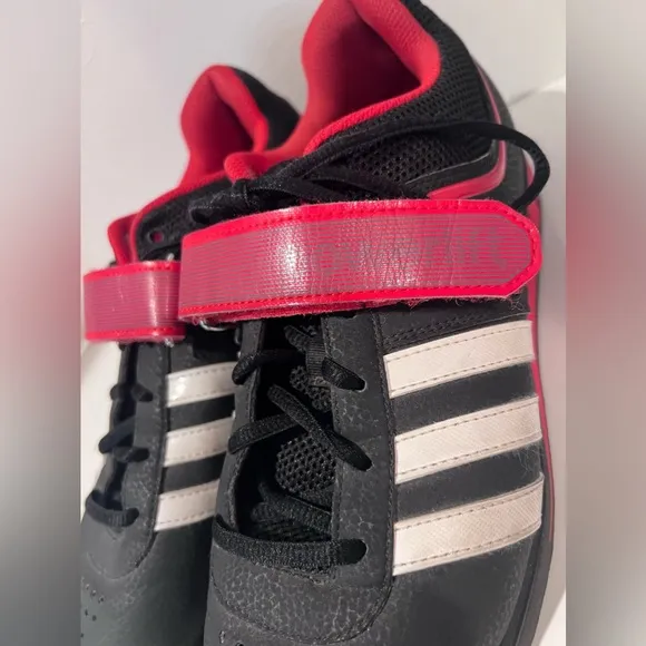 Adidas Powerlift‎ 2.0 Black, Red, White Weightlifting Trainer Shoes Men's Size 9