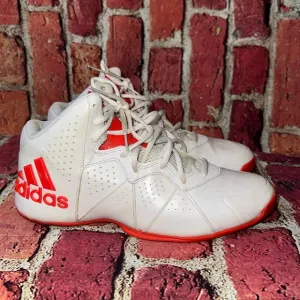 Adidas Pro Men's Smooth Feather White Orange Basketball Shoes Sneakers size 9.5