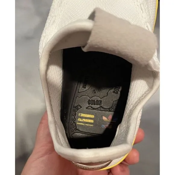 Adidas PW Tennis HU Pharrell BY2674 White‎ And Yellow Size 5