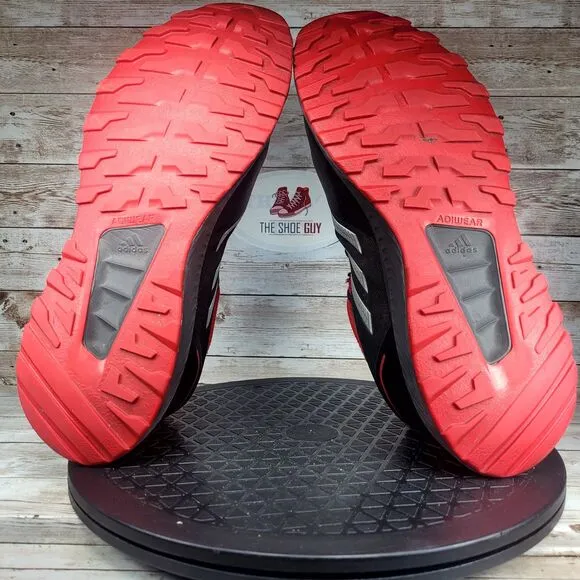 Adidas Runfalcon 5 Men's Size 9.5 Black Red Athletic Shoes