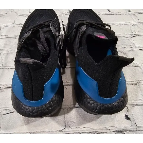 Adidas Running Ultraboost 21 Carbon Black Blue Pink Shoes FZ1921 MENS 8 WOMENS 9