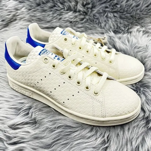 Adidas Stan Smith Debossed Geometric Print 2023 White Leather Shoes Sneakers
