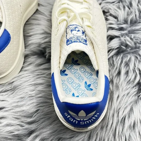 Adidas Stan Smith Debossed Geometric Print 2023 White Leather Shoes Sneakers