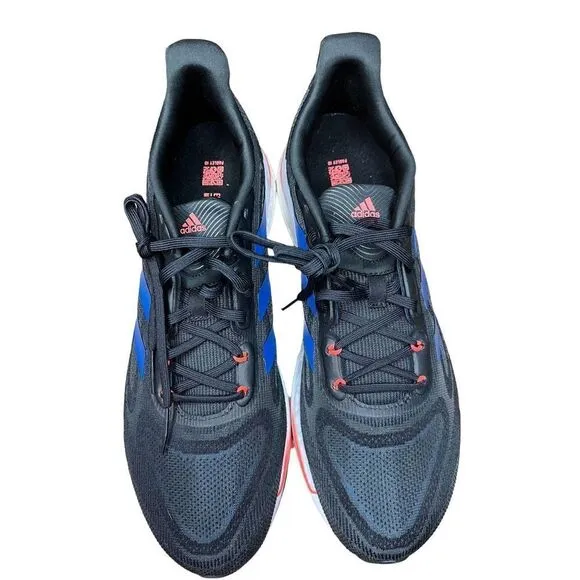 adidas Supernova   Running Shoe in Core Black/Blue Rush/Turbo NWOT Size 10 1/2