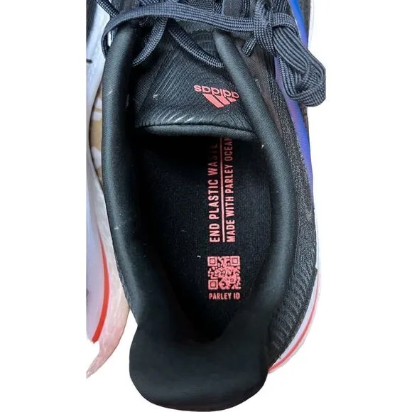 adidas Supernova   Running Shoe in Core Black/Blue Rush/Turbo NWOT Size 10 1/2